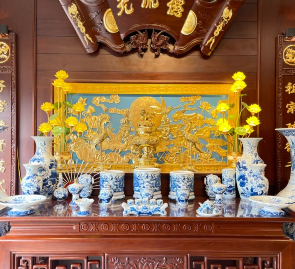 Trọn Bộ Đồ Thờ Gốm Sứ Bát Tràng 